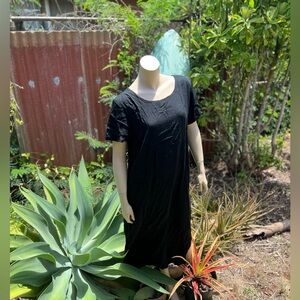 Vintage Hawaiian Aloha Dress 90s style black